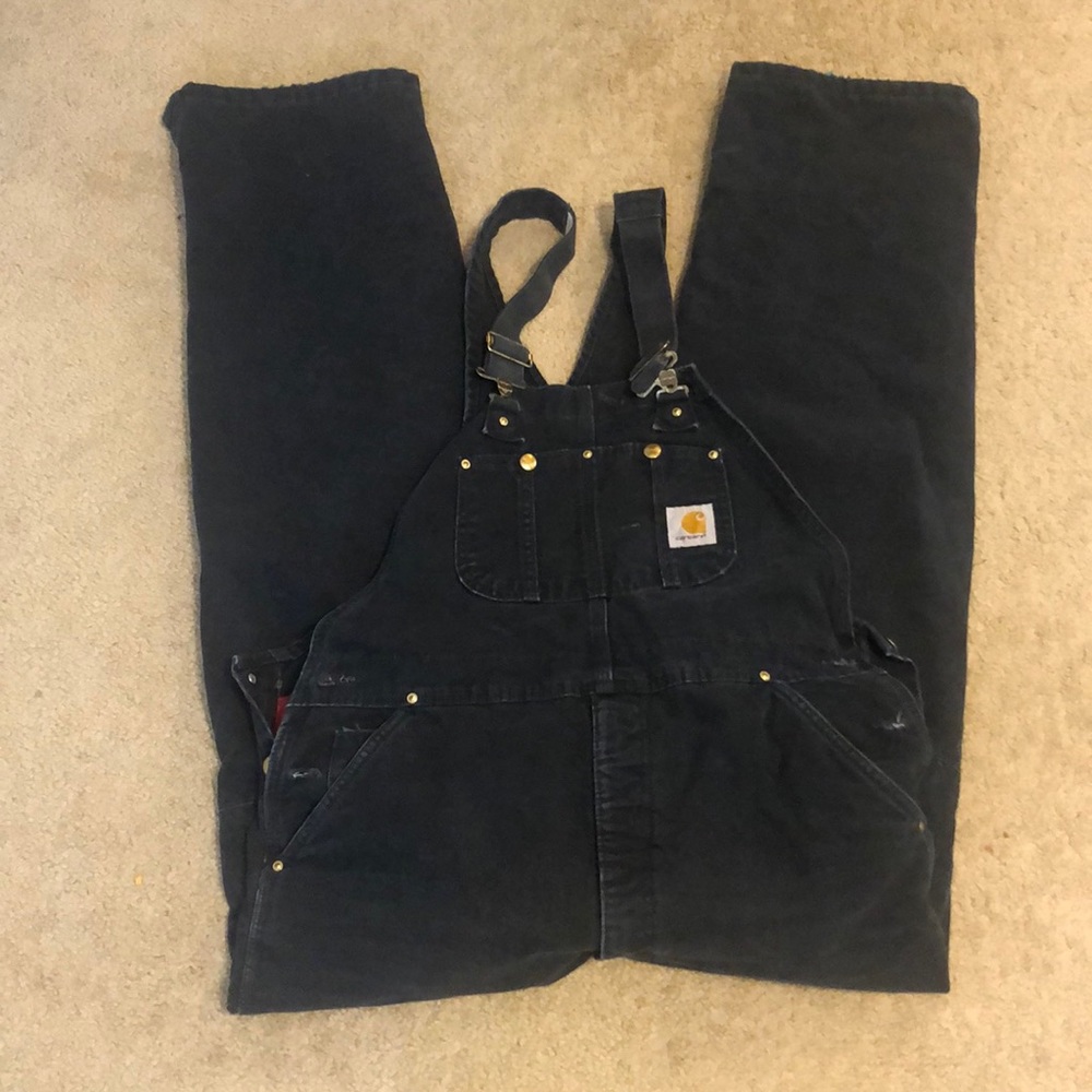 CARHARTT Men's Quilt Lined Duck Bib Overalls R02